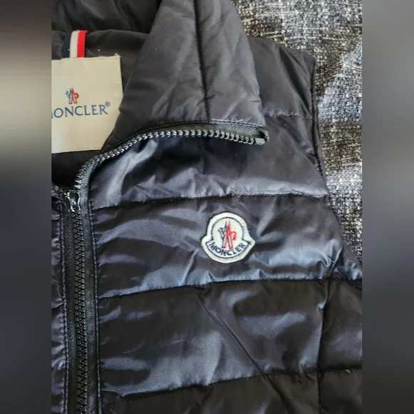 Moncler women down puffer vest women S black with logo - Picture 4 of 8